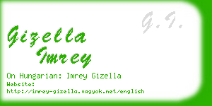 gizella imrey business card